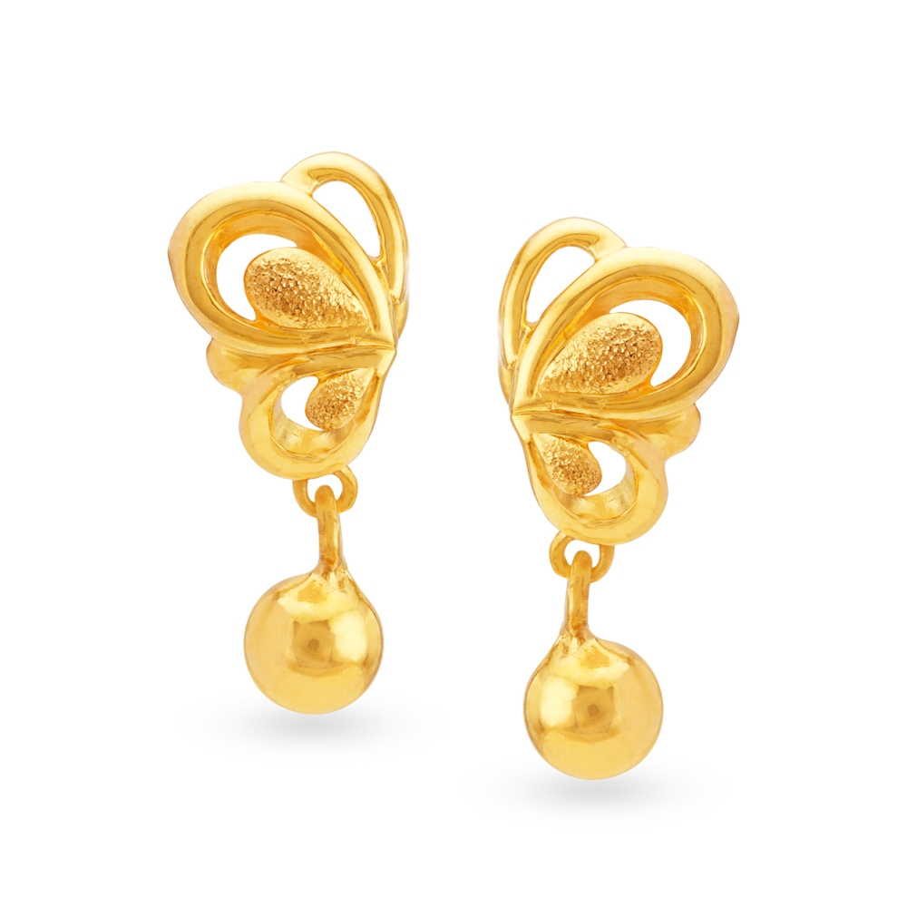 Buy Stylised Rawa Work Teardrop Gold Drop Earrings at Best Price ...