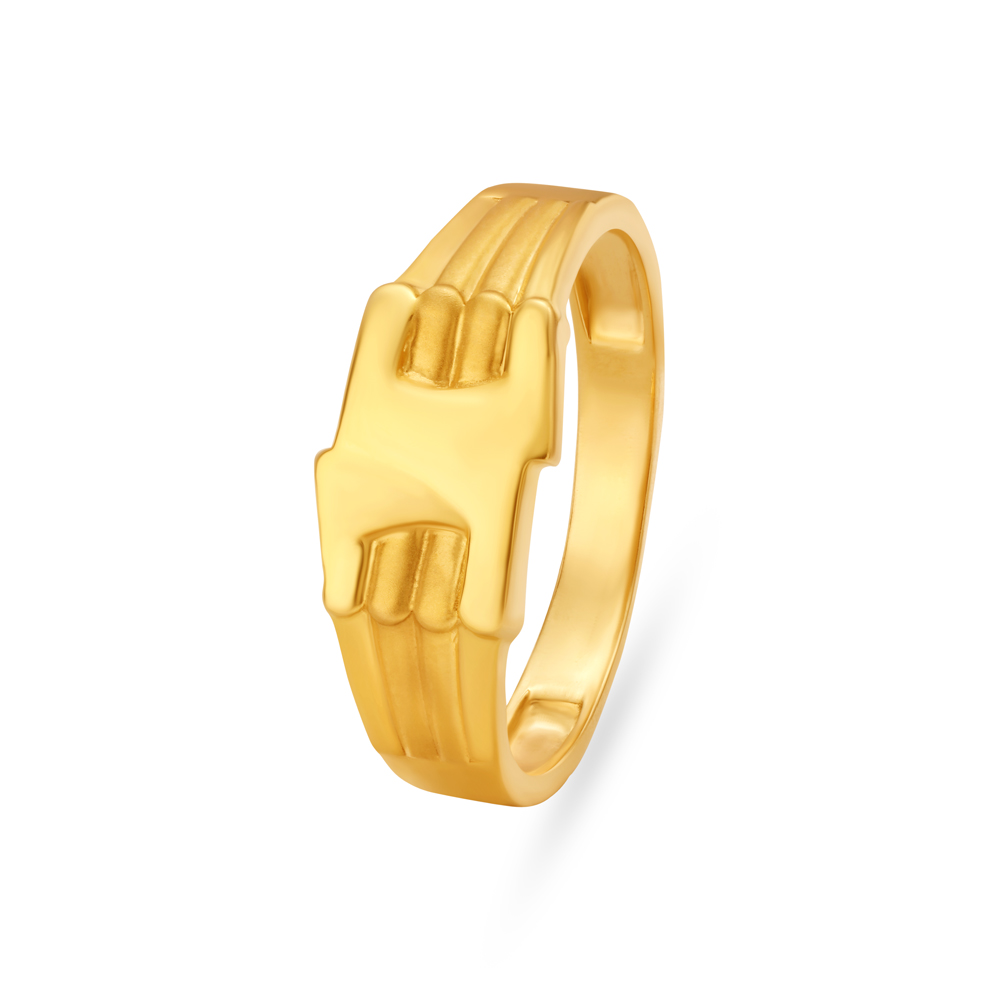 Buy Carved Cross Pattern Gold Finger Ring For Men at Best Price ...