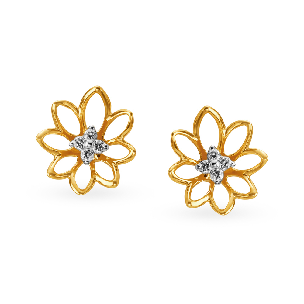 Buy Traditional Diamond Stud Earrings at Best Price | Tanishq Singapore ...