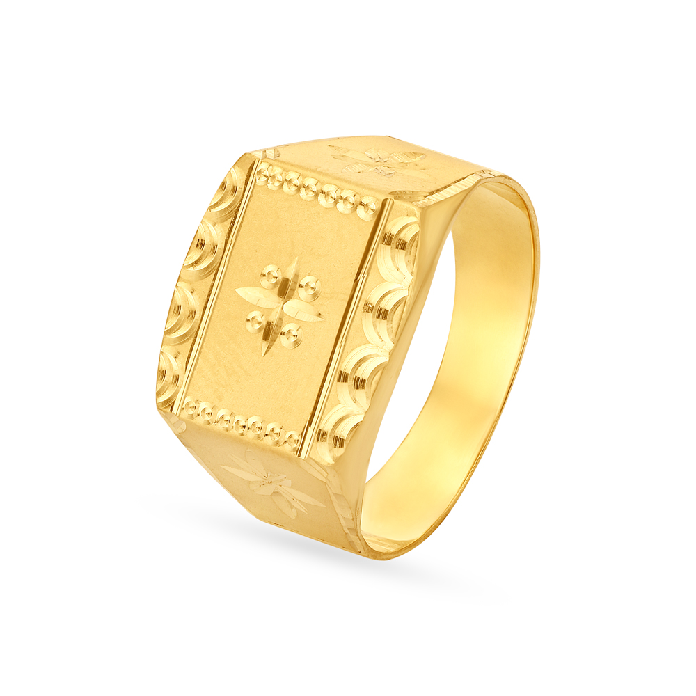 Buy Grand Box Gold Ring for Men at Best Price | Tanishq Singapore ...